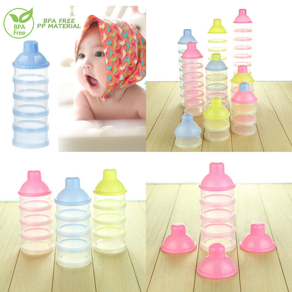 Us 3-5 Layers Baby Milk Powder Formula Dispenser Stackable Storage Container Box